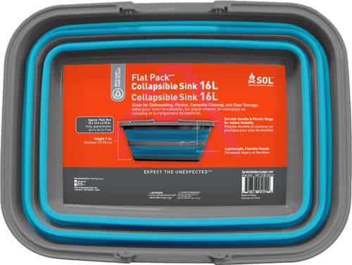 Arb Sol Flat Pack Sink 16 Liter W\/Sturdy Carry Handle