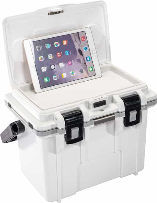 Pelican Coolers Im 14 Quart White\/Gray W\/Dry Storage