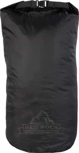 Red Rock Roll Top Dry Bag 25 Liter Waterproof Black