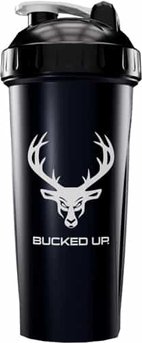 Bucked Up Shaker 28Oz Black & White Bpa Free