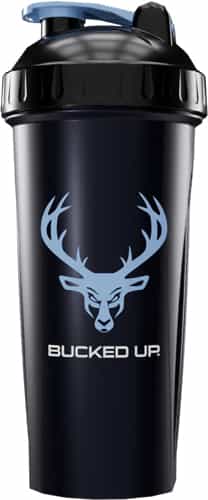 Bucked Up Shaker 28Oz Black & Blue Bpa Free