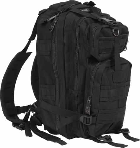 Bulldog Compact Backpack Black W\/ Molle