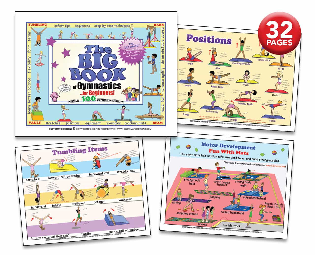 The Big Book Of Gymnastics, Set Of 5 Books Shipping Included!