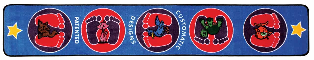 Jump Quarter Turn Mat With Animals, 15” X 89”