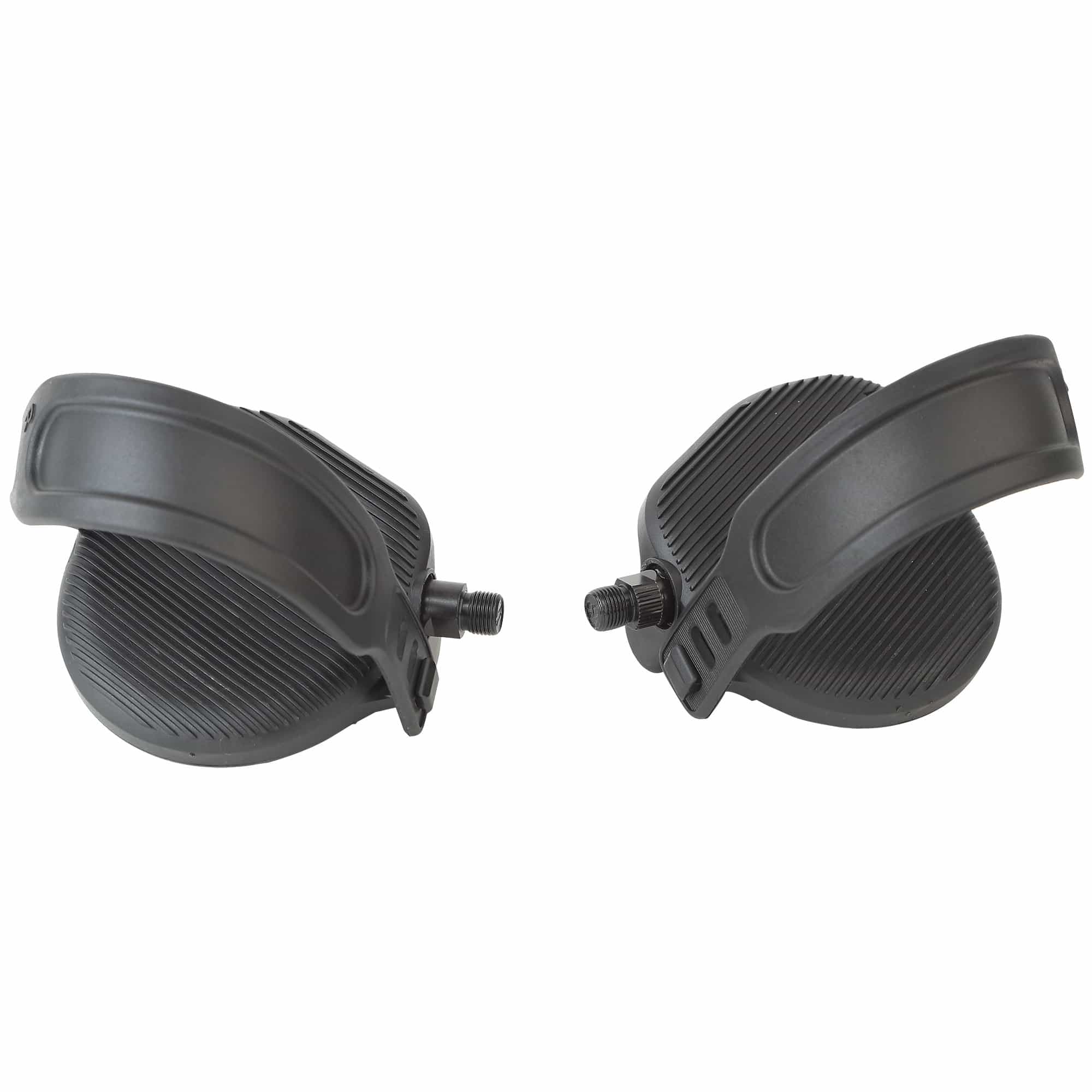 Bike Pedals, "Extra Wide" Set With Straps, 9/16"