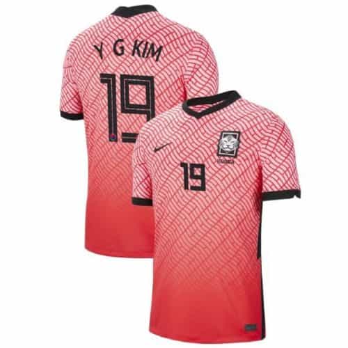 2020 South Korea Home Soccer Jersey #19 Kim Young-Gwon