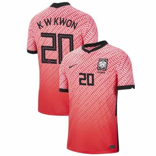 2020 South Korea Home Soccer Jersey #20 Kwon Kyung-Won