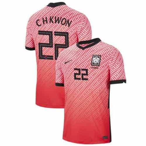 2020 South Korea Home Soccer Jersey #22 Kwon Chang-Hoon