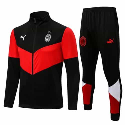2021-2022 Ac Milan Jacket + Pants Training Suit Black