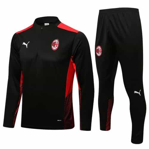 2021-2022 Ac Milan Training Suit Black