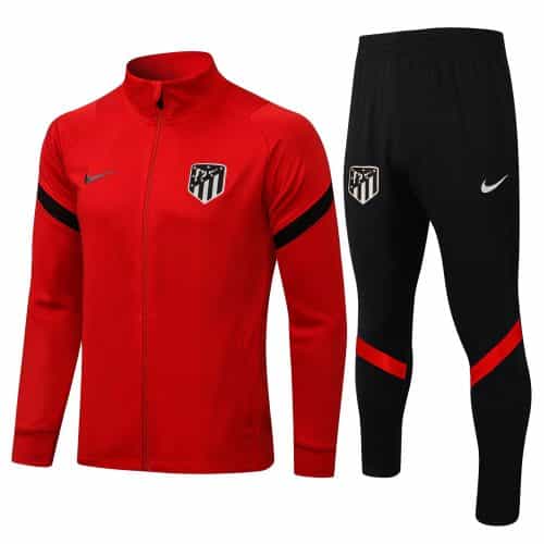 2021-2022 Atletico Madrid Jacket + Pants Training Suit Red