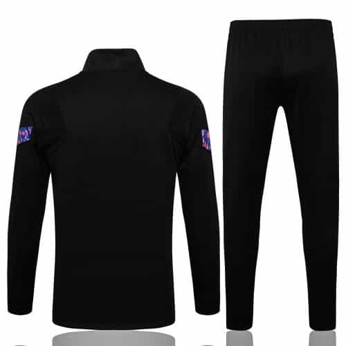 2021-2022 Barcelona Jacket + Pants Training Suit Black