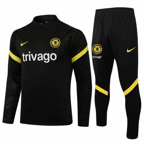2021-2022 Chelsea Training Suit Black