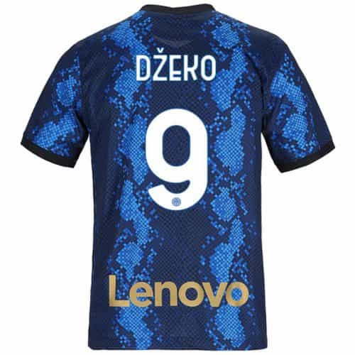2021-2022 Inter Milan Dzeko #9 Home Soccer Jersey