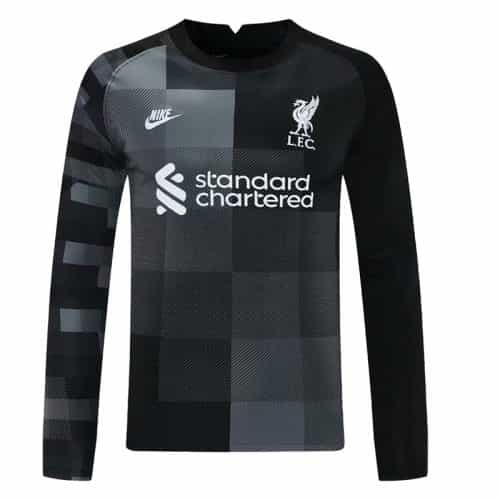 2021-2022 Liverpool Goalkeeper Black Long Sleeve Soccer Jersey