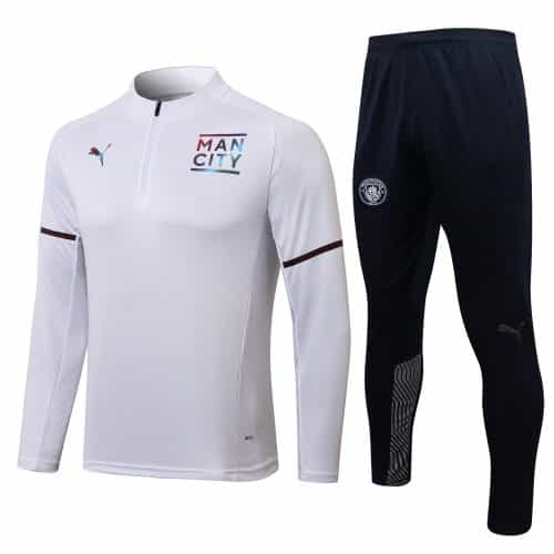 2021-2022 Manchester City Training Suit White