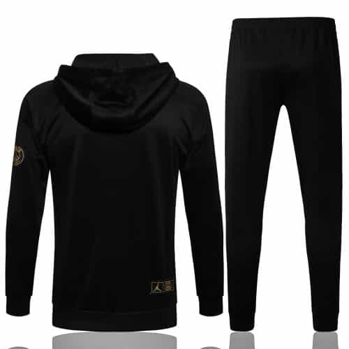 2021-2022 Psg Hoodie Jacket + Pants Training Suit Black