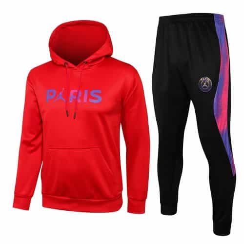 2021-2022 Psg Hoodie Training Suit Red