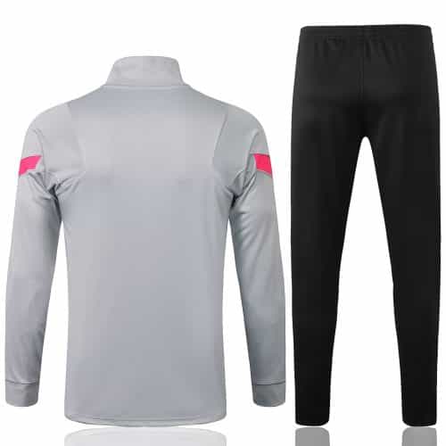 2021-2022 Psg Jacket + Pants Training Suit Light Grey