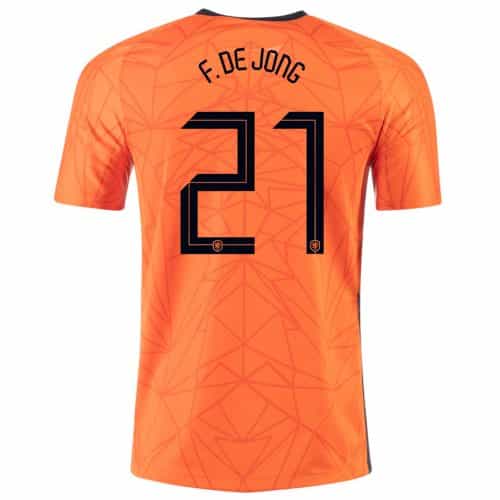 2021 Netherlands F.De Jong #21 Home Soccer Jersey
