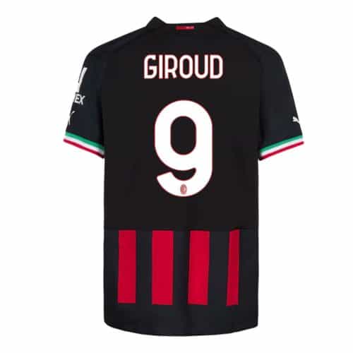 2022-2023 Ac Milan Giroud #9 Home Soccer Jersey