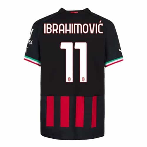 2022-2023 Ac Milan Ibrahimovic #11 Home Soccer Jersey