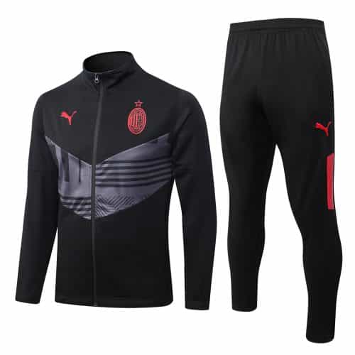2022-2023 Ac Milan Jacket + Pants Training Suit Black