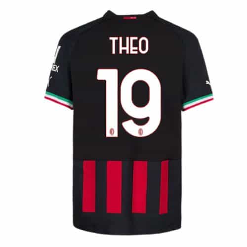 2022-2023 Ac Milan Theo #19 Home Soccer Jersey