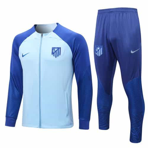 2022-2023 Atletico Madrid Jacket + Pants Training Suit Light Blue