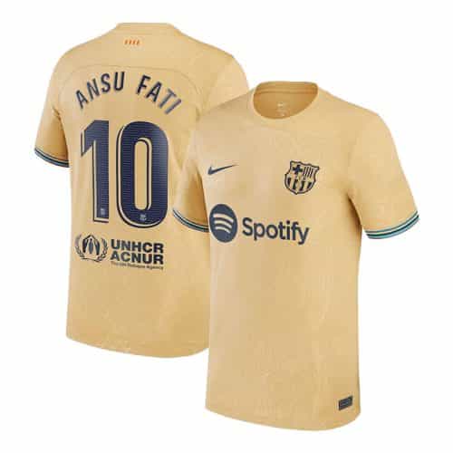 2022-2023 Barcelona Ansu Fati #10 Away Soccer Jersey