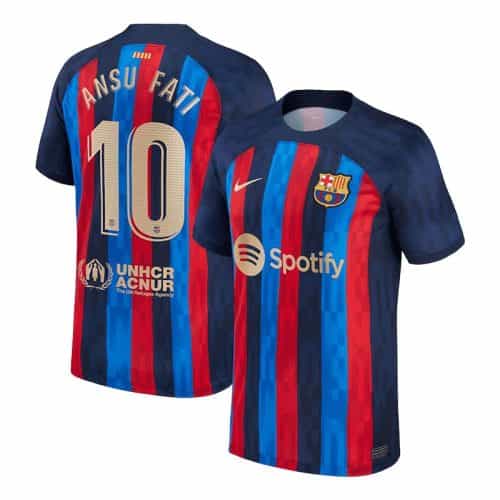 2022-2023 Barcelona Ansu Fati #10 Home Soccer Jersey