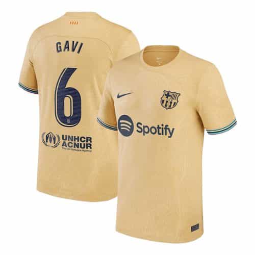 2022-2023 Barcelona Gavi #6 Away Soccer Jersey