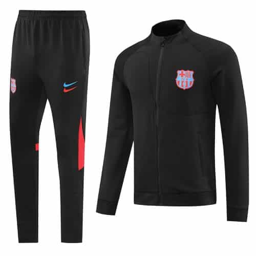 2022-2023 Barcelona Jacket + Pants Training Suit Black