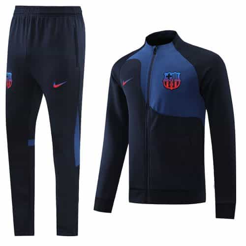2022-2023 Barcelona Jacket + Pants Training Suit Navy