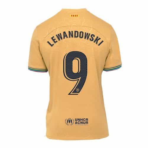 2022-2023 Barcelona Lewandowski #9 Away Soccer Jersey