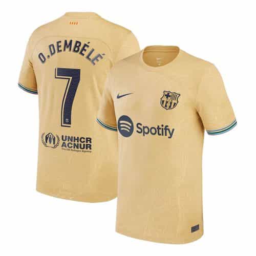 2022-2023 Barcelona O.Dembele #7 Away Soccer Jersey