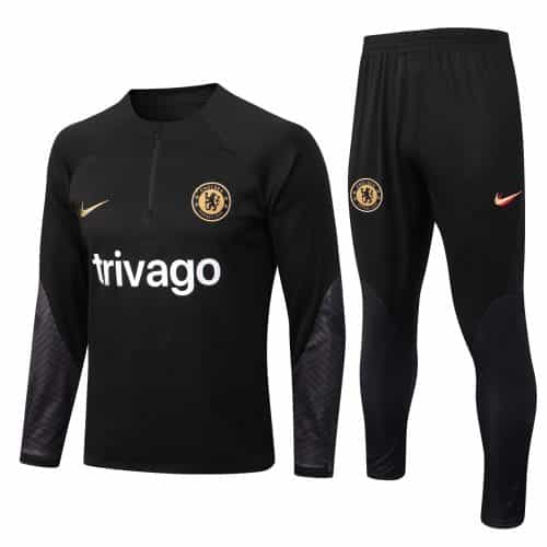 2022-2023 Chelsea Training Suit Black