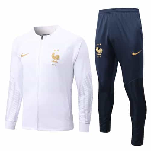 2022-2023 France Jacket + Pants Training Suit White