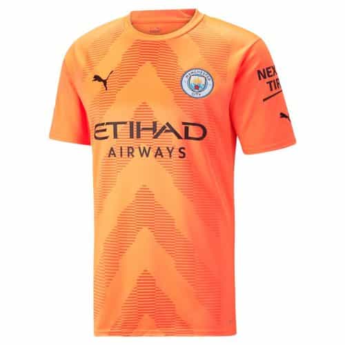 2022-2023 Manchester City Goalkeeper Orange Soccer Jersey