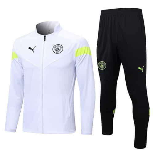 2022-2023 Manchester City Jacket + Pants Training Suit White