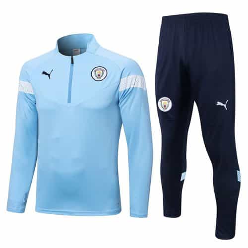 2022-2023 Manchester City Training Suit Light Blue