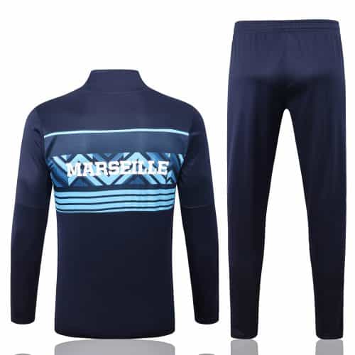 2022-2023 Marseille Jacket + Pants Training Suit Blue