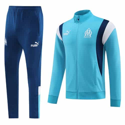 2022-2023 Marseille Jacket + Pants Training Suit Sky Blue