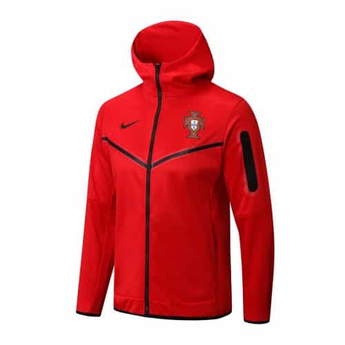 2022-2023 Portugal Hoodie Jacket + Pants Training Suit Red