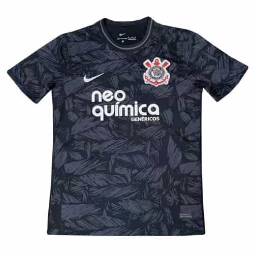 2022-2023 Sc Corinthians Black Patterns Training Soccer Jersey