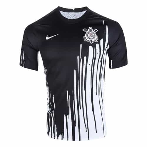 2022-2023 Sc Corinthians Black Training Soccer Jersey