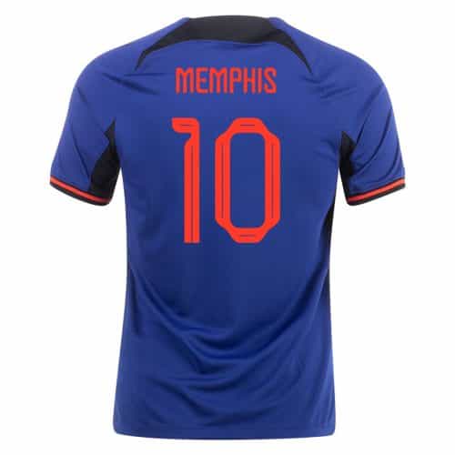 2022 Netherlands Memphis #10 Away Soccer Jersey