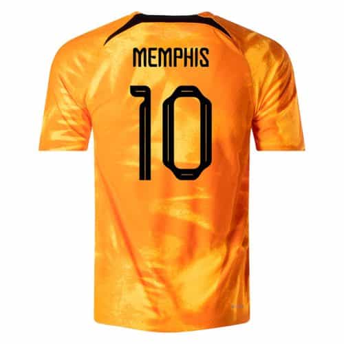 2022 Netherlands Memphis #10 Home Soccer Jersey