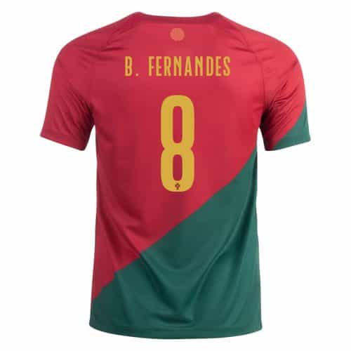 2022 Portugal B. Fernandes #8 Home Soccer Jersey