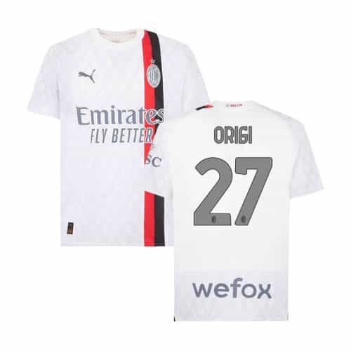 2023-2024 Ac Milan Origi #27 Away Soccer Jersey